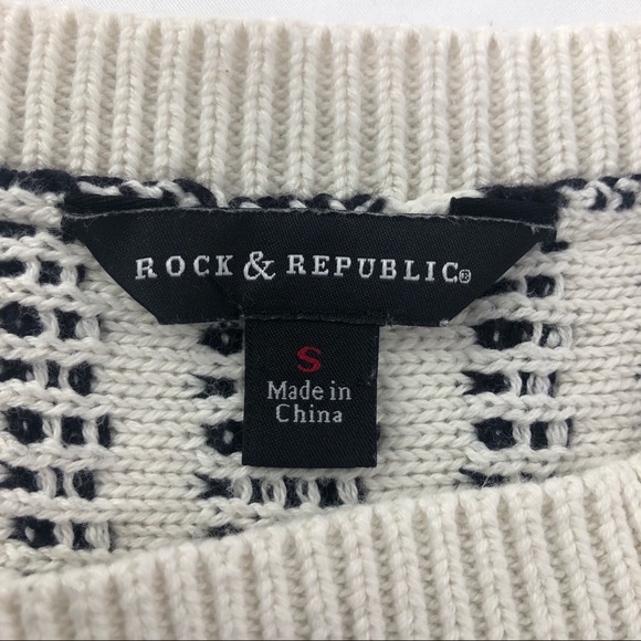 Rock and Republic Striped Knit Sweater Sz S - Picture 12 of 13